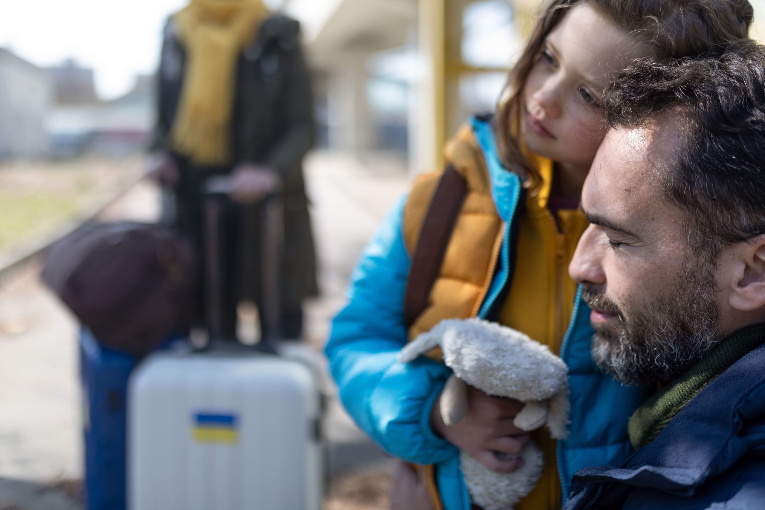 Ukranian father with his daughter